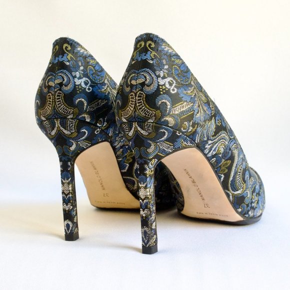 Manolo Blahnik BB 90 Printed Pump NWT Sole Protected - Picture 5 of 11